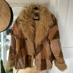 Vintage Suede Fur Coat